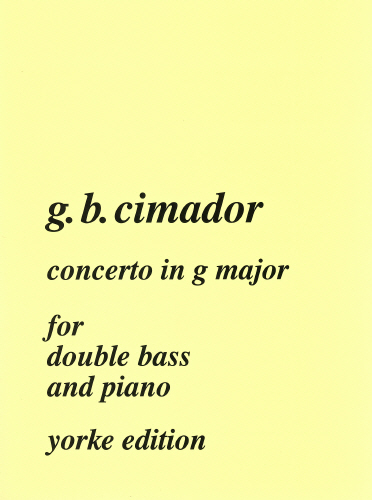 Concerto G major for double bass and piano