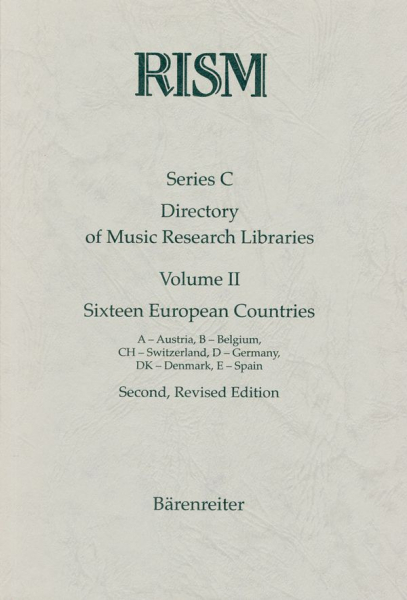Internationales Quellenlexikon der Musik (RISM), Serie C Directory Band 2