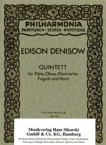 Quintett für Flöte, Oboe, Klarinette, Fagott und Horn Studienpartitur