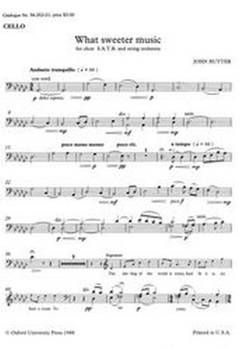What sweeter music for mixed chorus and strings