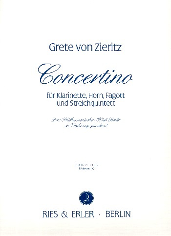 Concertino für Klarinette, Horn Fagott und Streichquintett