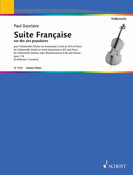Suite francaise op.114 sur des airs populaires pour violoncelle