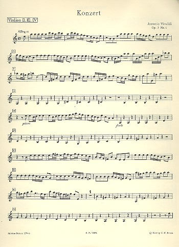 Konzert a-Moll op.3,6 RV356 für Violine und Streicher