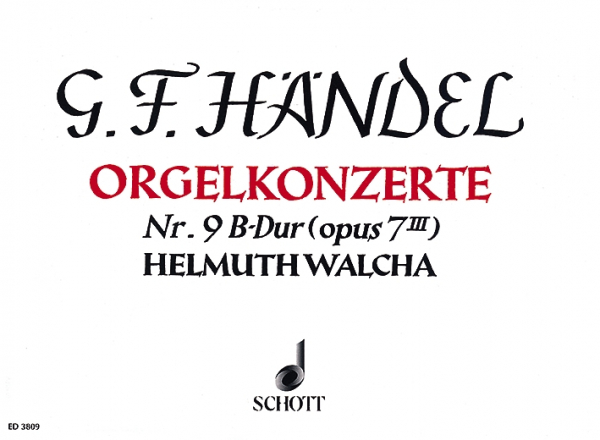 Orgel-Konzert Nr. 9 B-Dur op. 7/3 HWV 308 für Orgel, 2 Oboen, Fagott und Streicher
