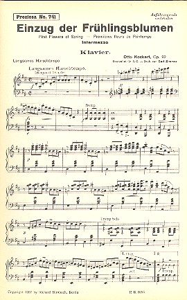 Einzug der Frühlingsblumen op.92: für Salonorchester