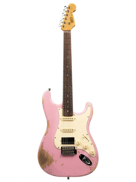 E- Gitarre Henry&#039;s Snake ST-1 Relic Boa-Pink RETOURE