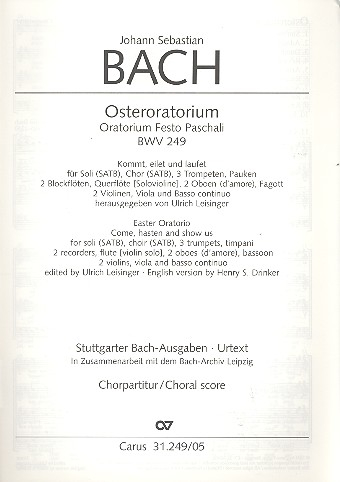 Osteroratorium BWV249 für Soli, gem Chor und Orchester
