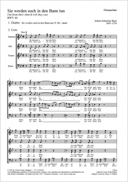 Sie werden euch in den Bann tun Kantate Nr.44 BWV44