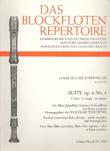 Suite C-Dur op.6,4 für Flöte (Sopran- / Altblockflöte)