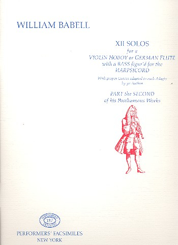 12 Solos for Violin (Hautboy, German Flute) für Violine und Bc (nicht ausgesetzt)