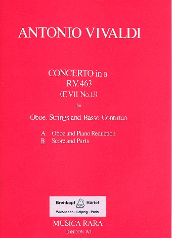 Konzert a-Moll RV463 F.VII:13 für Oboe, Streicher und Bc
