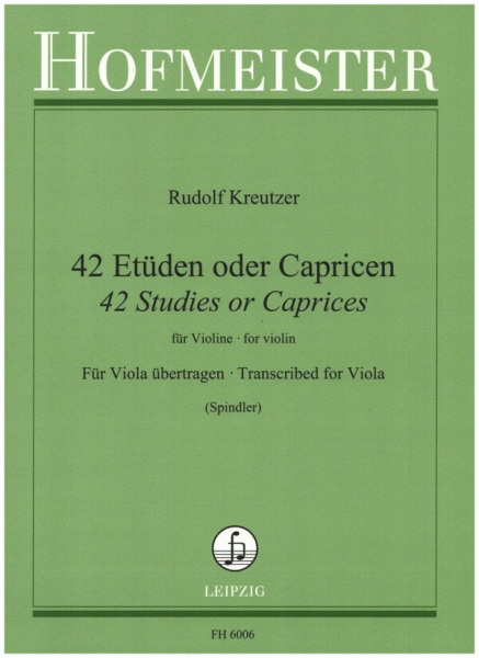 42 Etüden oder Capricen für Violine, für Viola übertragen