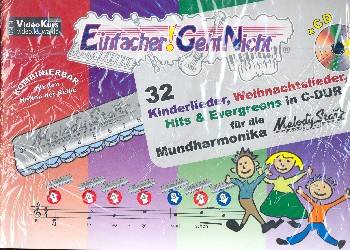 32 Kinderlieder, Weihnachtslieder, Hits &amp; Evergreens in C-Dur (+CD): für Mundharmonika MelodyStar