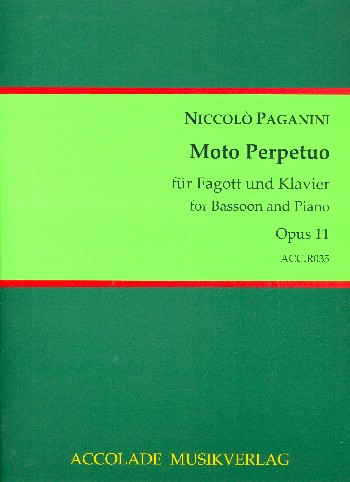 Moto perpetuo op.11 für Fagott und Klavier