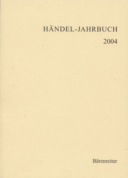 Händel-Jahrbuch 2004 Jahrgang 50