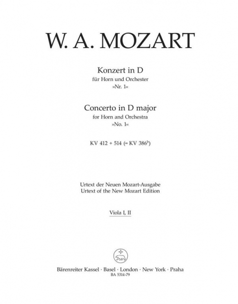 Konzert D-Dur KV412 für Horn und Orchester