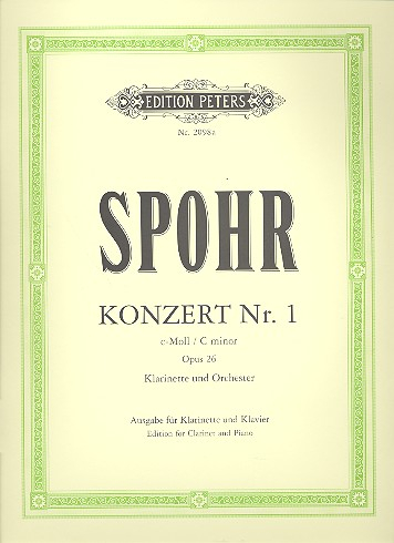 Konzert c-Moll Nr.1 op.26 für Klarinette und Orchester für Klarinette und Klavier