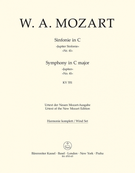 Sinfonie C-Dur KV551 für Orchester
