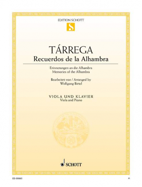 Recuerdos de la Alhambra für Viola und Klavier