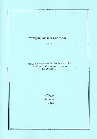 Sonata in C Major KV292 (KV196c) for oboe (flute/violin) and organ