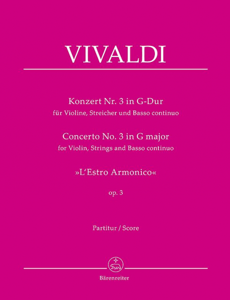 Concerto G-Dur op.3,3 für Violine und Streicher