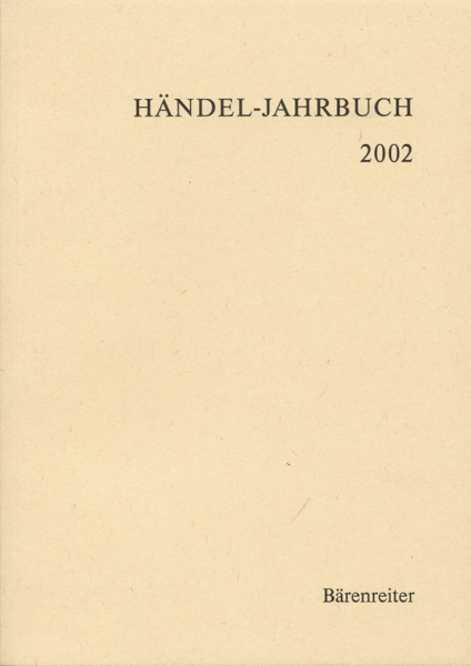 Händel-Jahrbuch 2002 Jahrgang 46
