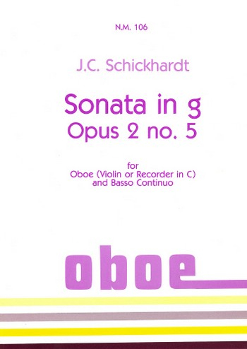 Sonata G major op.2,5 for oboe (violin, recorder) and bc