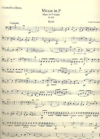 Messe F-Dur D105 für Soli, gem Chor und Orchester