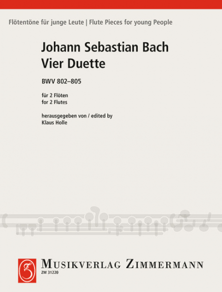 4 Duette BWV802 - BWV805 für 2 Flöten Flötentöne für junge Leute