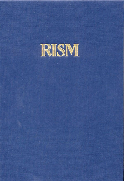 RISM A/I/14 Addenda Corrigenda S-Z Einzeldrucke vor 1800
