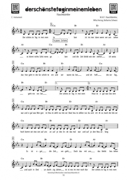 Spielband in C Playalong Band 5 - Fäaschtbänkler