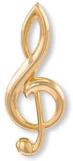 Anstecker mit Motiv Art of Music Violinschlüssel klein A28