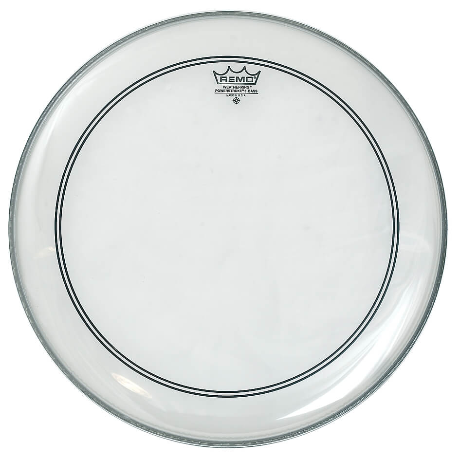 Remo Powerstroke 3 Clear 18", Bassdrum Batter/Reso Bass Drum Fell Transparent - Image 3