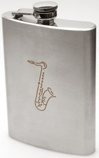 Flachmann mit Musikmotiv Art of Music Saxophon