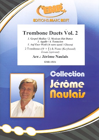 Trombone Duets vol.2 for 2 trombones and piano (keyboard) (percussion ad lib)
