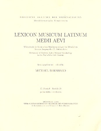 Lexicon musicum latinum medii aevi Faszikel 15 psalmodialis - semibrevis