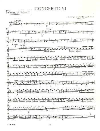 Concerto grosso F-Dur op.6,6 für 2 Violinen, Violoncello und Streicher