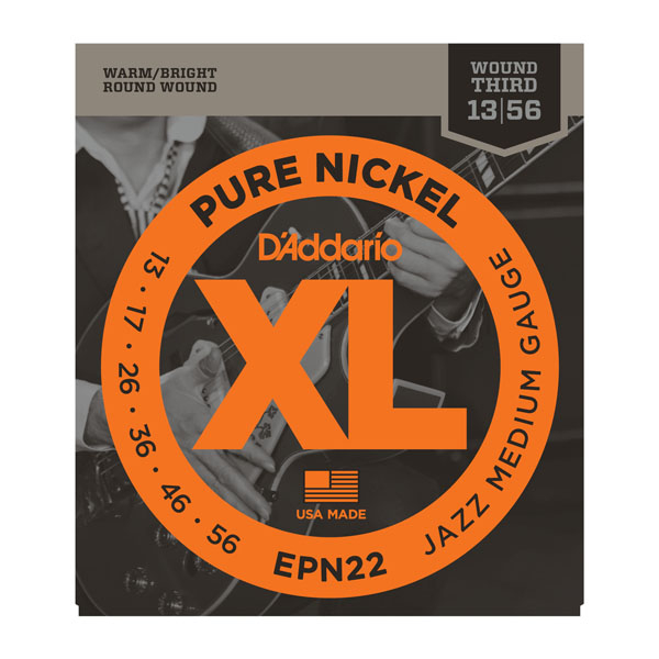 Saitensatz D´Addario EPN22 Pure Nickel Jazz Medium