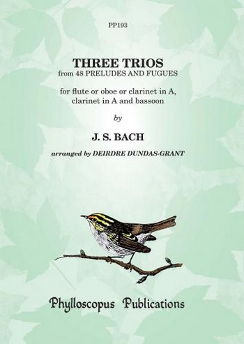 3 Trios from 48 Preludes and Fugues for flute (oboe/clarinet in A), clarinet in A and bassoon