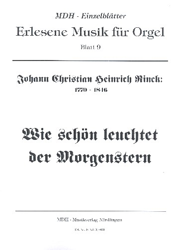 Wie schön leuchtet der Morgenstern für Orgel