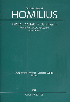 Preise Jerusalem den Herrn HoWVII.169 für Soli, gem Chor und Orchester
