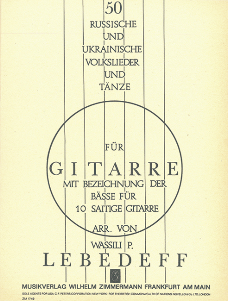 50 russische und ukrainische Volkslieder und Tänze für Gitarre
