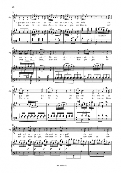 Klavierauszug Il re pastore KV 208