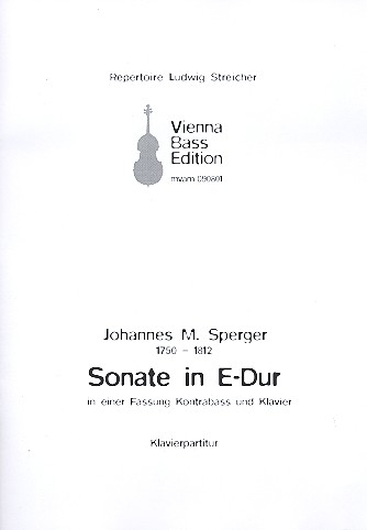 Sonate E-Dur für Kontrabass und Klavier