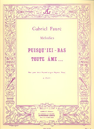 Puisqu&#039;ici bas toute ame op.10,1 pour 2 soprani (soprano et tenor)