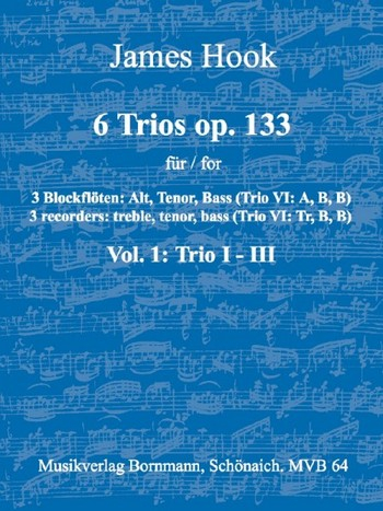 6 Trios op.133 Band 1 (Nr.1-3) für 3 Blockflöten (ATB)