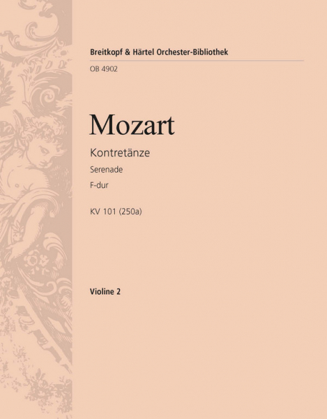 Kontretänze F-Dur KV101 'Serenade' für Orchester