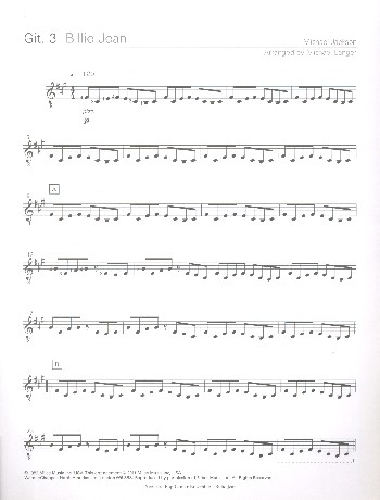 Billie Jean für 4 Gitarren (Ensemble)