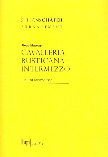 Intermezzo aus Cavalleria rusticana für 8 Kontrabässe
