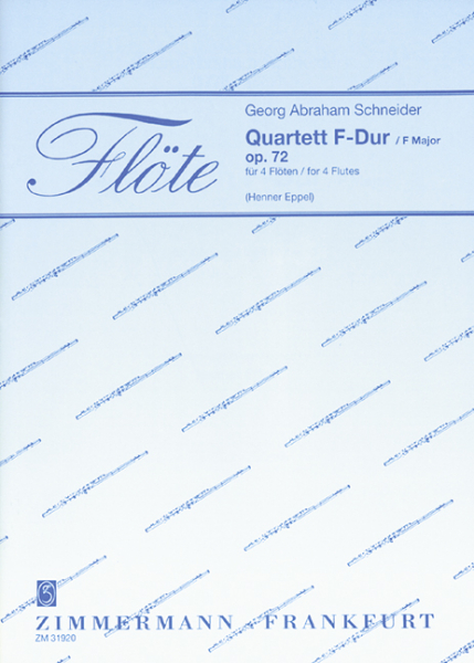 Quartett F-Dur op.72 für 4 Flöten Partitur und Stimmen